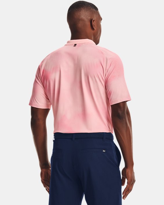 Herren UA Iso-Chill Afterburn Poloshirt, Pink, pdpMainDesktop image number 1